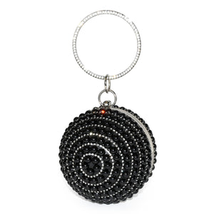 Round Beaded Evening Bag