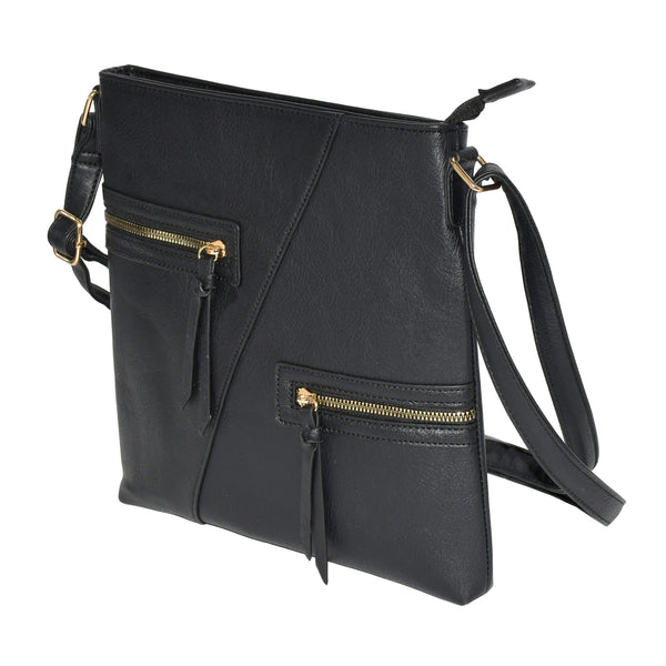 Ladies' Crossbody Bag with Zipper Pockets