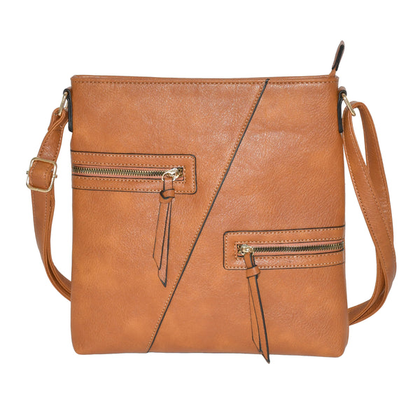 Ladies' Crossbody Bag with Zipper Pockets