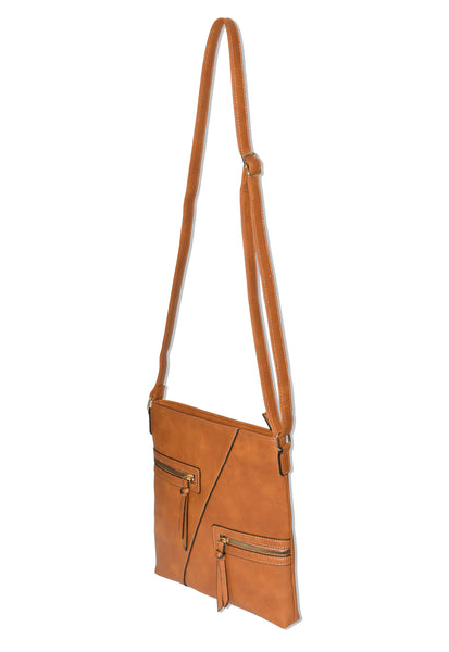 Ladies' Crossbody Bag with Zipper Pockets