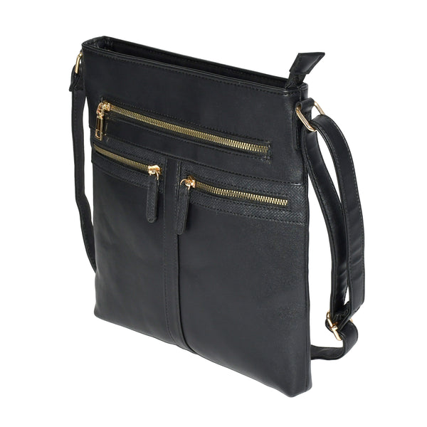 Ladies' Crossbody Bag with Zipper Design