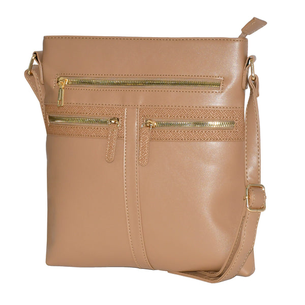 Ladies' Crossbody Bag with Zipper Design