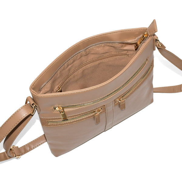 Ladies' Crossbody Bag with Zipper Design