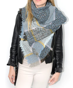 CHECKERED SHAWL SCARF