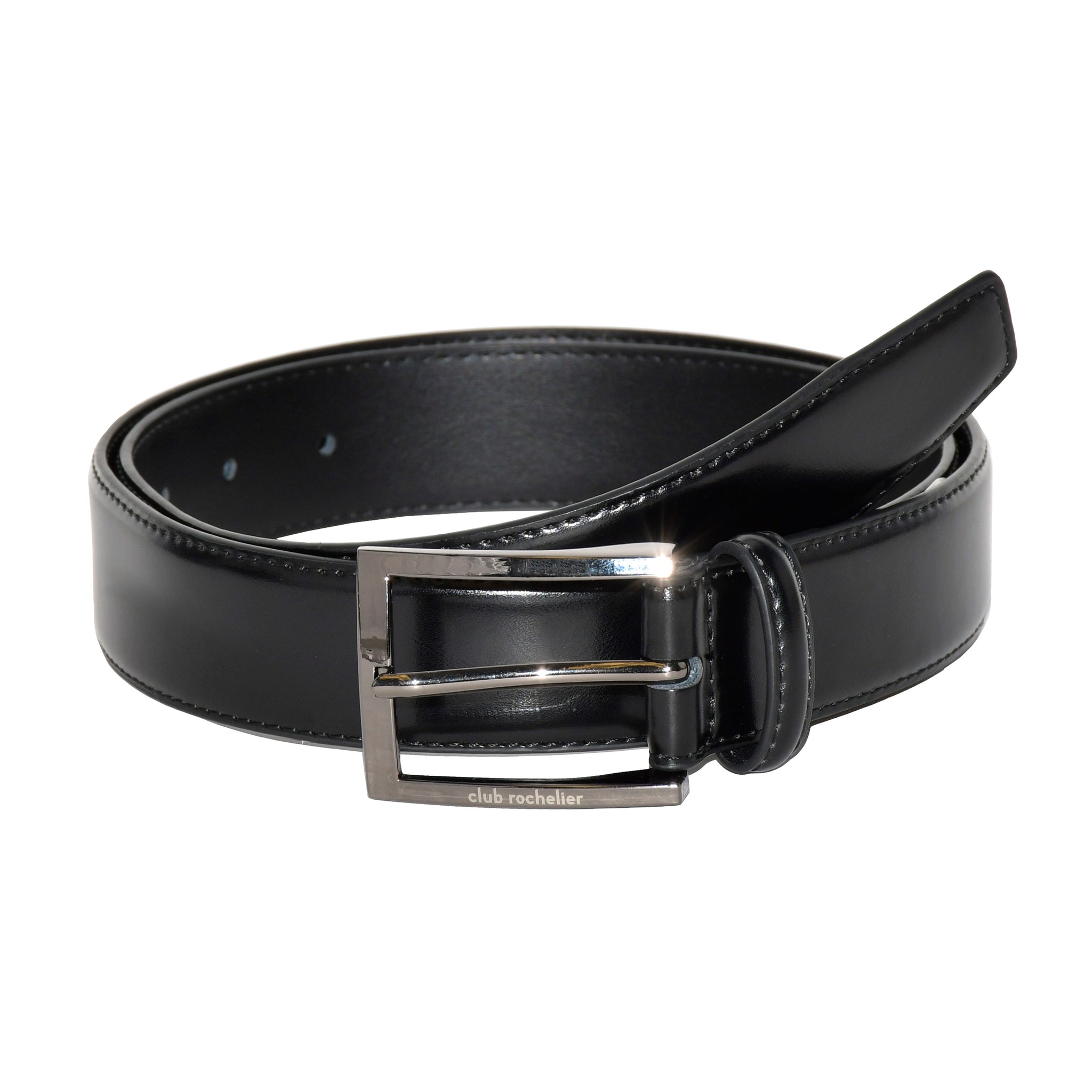 LEATHER BELT WITH GUNMETAL HARDWARE