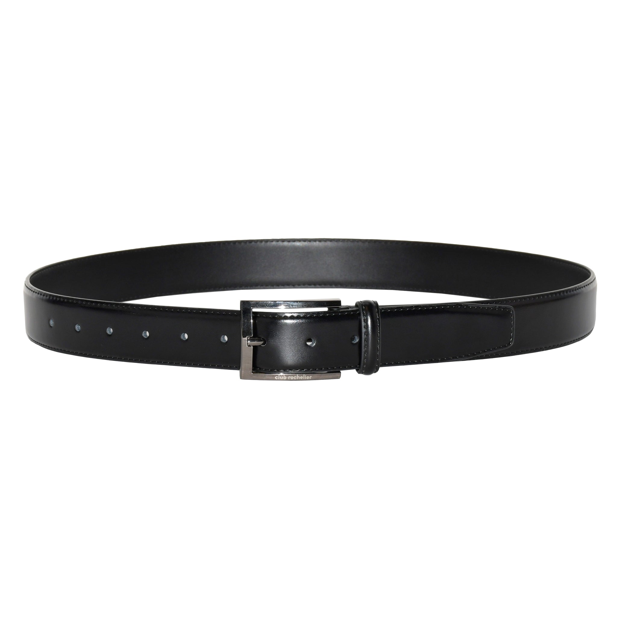 LEATHER BELT WITH GUNMETAL HARDWARE – Accessorshop