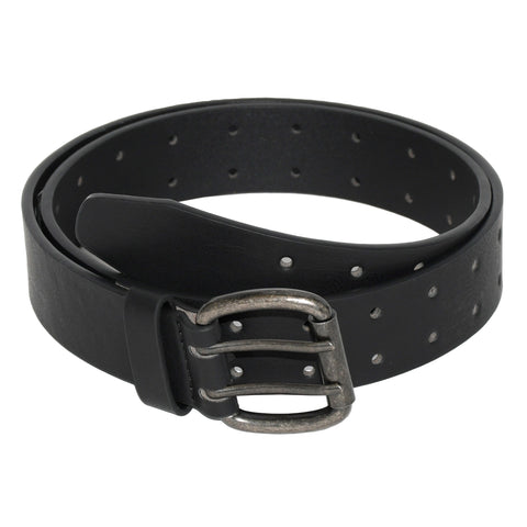 Men's Smooth Finish Belt with Double Prong Buckle