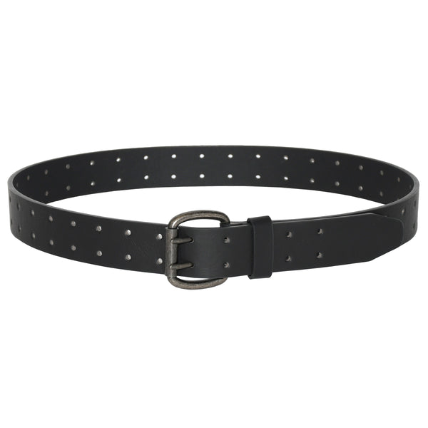 Men's Smooth Finish Belt with Double Prong Buckle