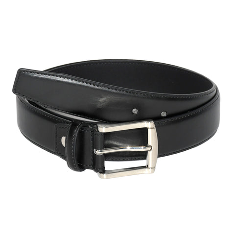 Men's Smooth Finish Belt with Shiny Nickel Buckle