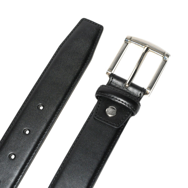 Men's Smooth Finish Belt with Shiny Nickel Buckle