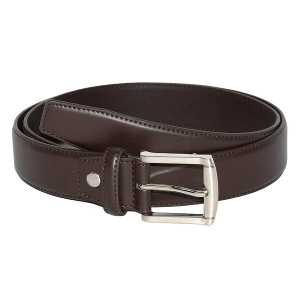 Men's Smooth Finish Belt with Shiny Nickel Buckle