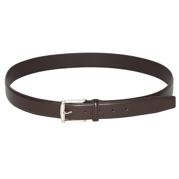 Men's Smooth Finish Belt with Shiny Nickel Buckle