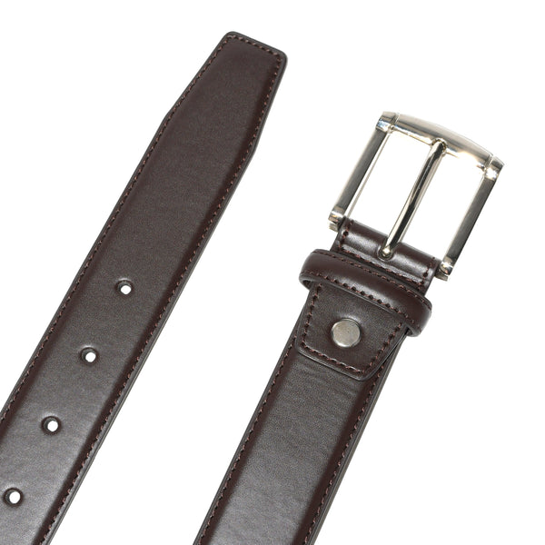 Men's Smooth Finish Belt with Shiny Nickel Buckle