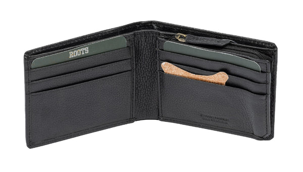 Men's Slim Fold Wallet with Coin Pocket