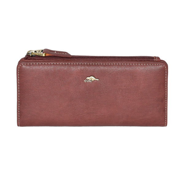 Slim Ladies Wallets With Top Zipper