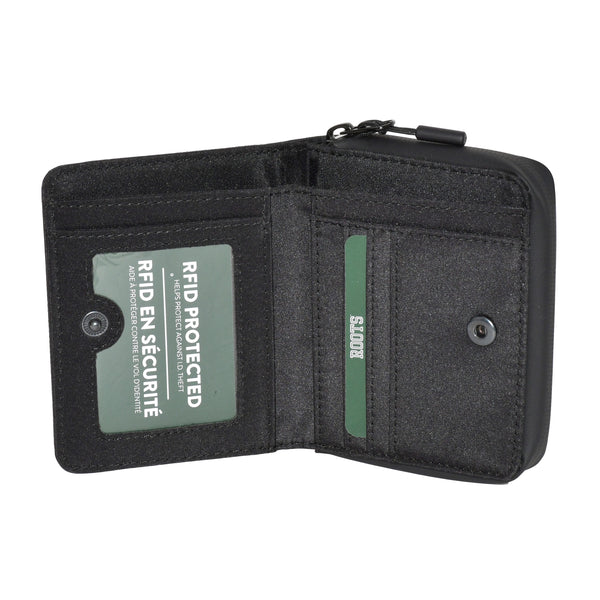 COMPACT ZIP AROUND SNAP WALLET