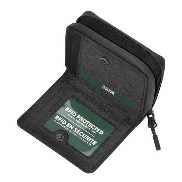 COMPACT ZIP AROUND SNAP WALLET