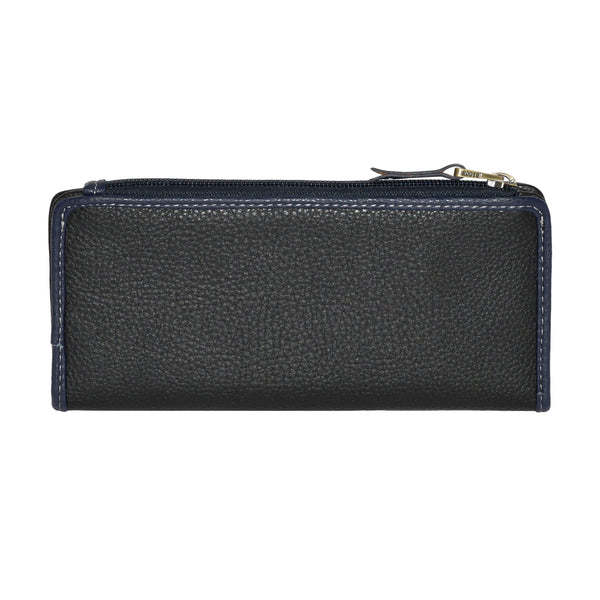 Slim Ladies Wallet with Top Zipper