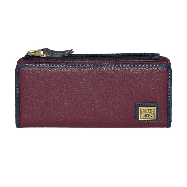 Slim Ladies Wallet with Top Zipper