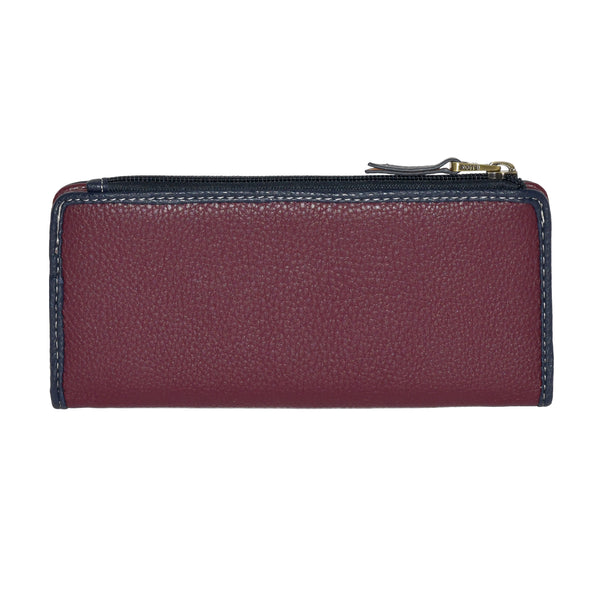 Slim Ladies Wallet with Top Zipper