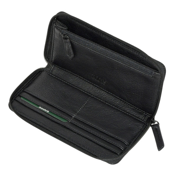 Slim Zipper Round Wallet