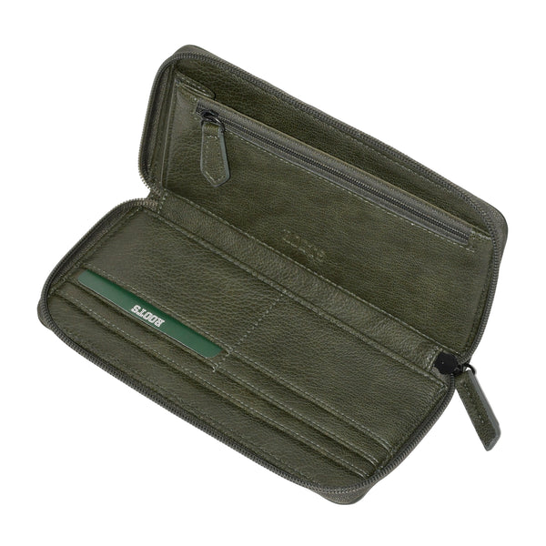 Slim Zipper Round Wallet