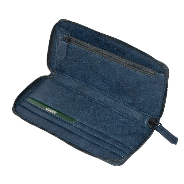 Slim Zipper Round Wallet