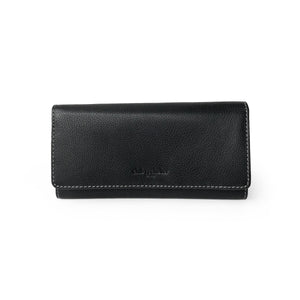 Ladies Full Leather Clutch Wallet with Gusset Pocket