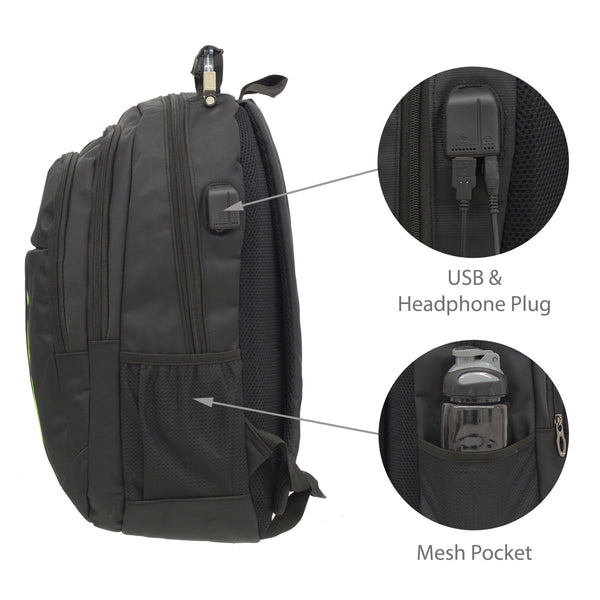 Sac à dos ovale multi-poches avec USB