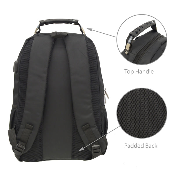 Sac à dos ovale multi-poches avec USB