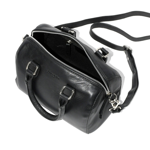 Ladies Leather Barrel Bag with Adjustable Strap