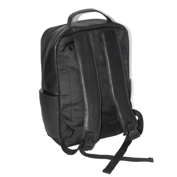 Leather Dual Front Organizer Backpack