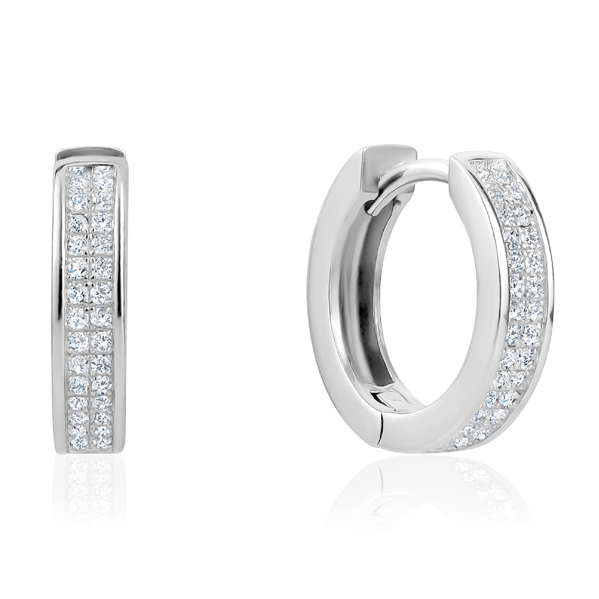 5A Cubic Zirconia Luxury Huggie Earrings