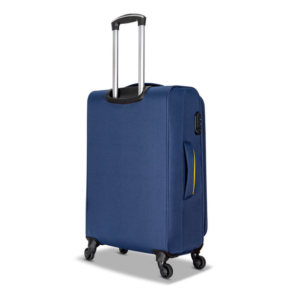 3 Piece Set Soft Side Luggage with Contrast Handles