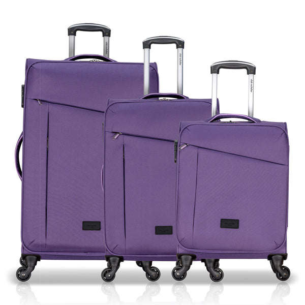 Ensemble de 3 bagages latéraux souples avec poignées contrastées