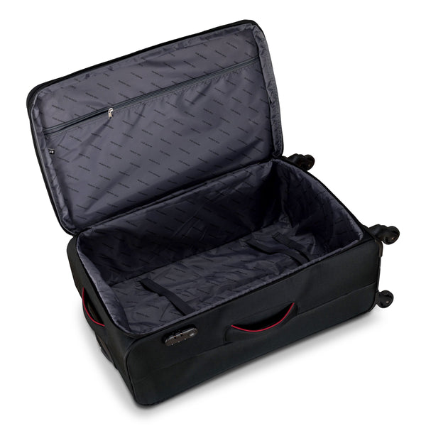 3 Piece Set Soft Side Luggage with Contrast Piped Trim