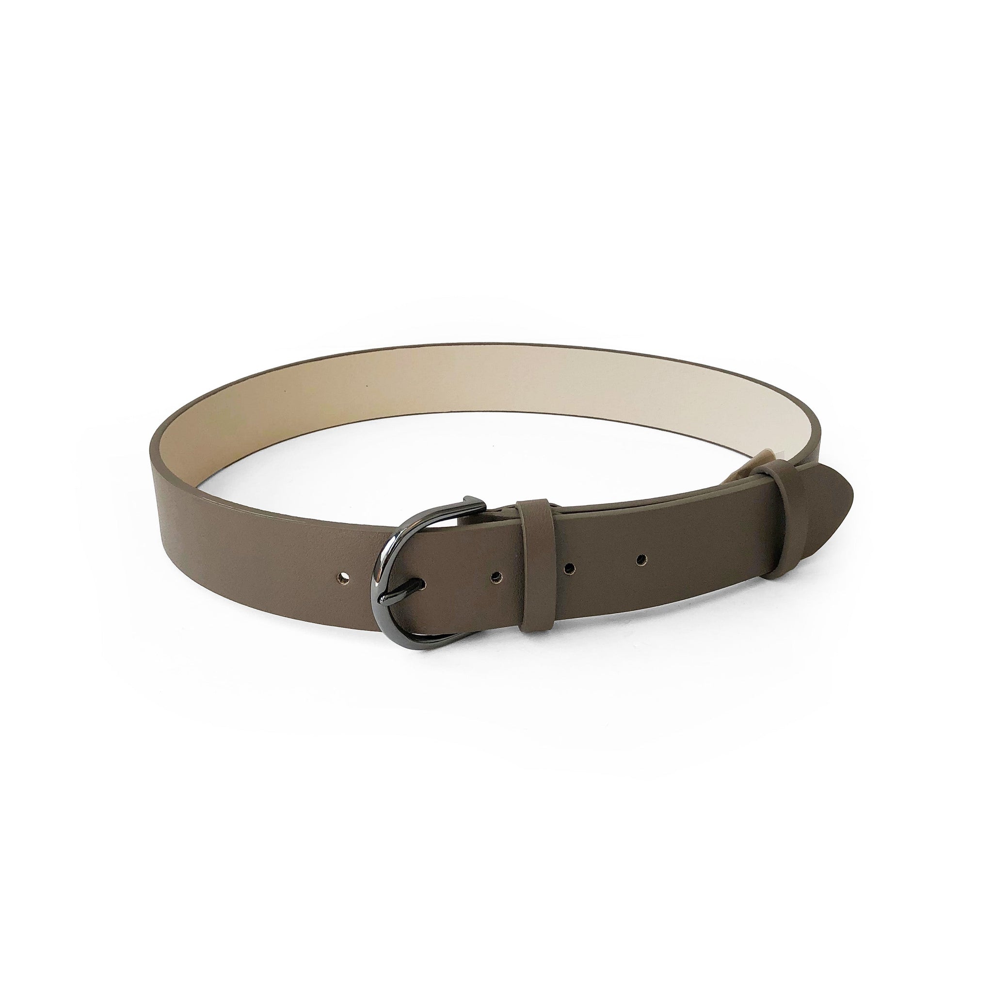 Ceinture pour femme avec boucle arrondie en bronze à canon