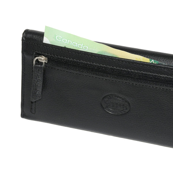 Ladies Leather Slim Clutch Wallet