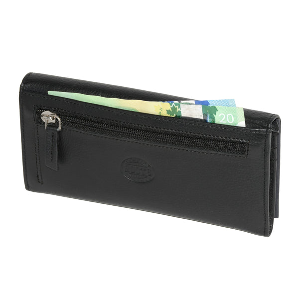 Ladies Leather Expander Clutch Wallet