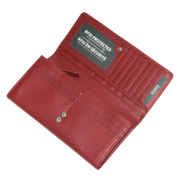 Ladies Leather Expander Clutch Wallet