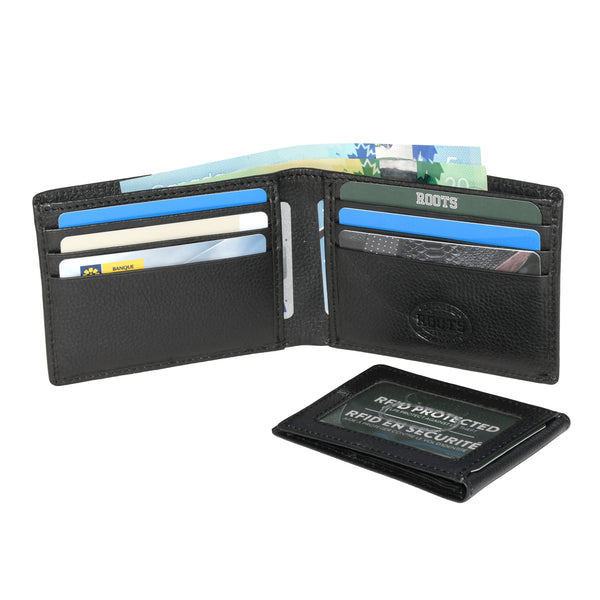 Men's Leather Slimfold Wallet with Removable Passcase